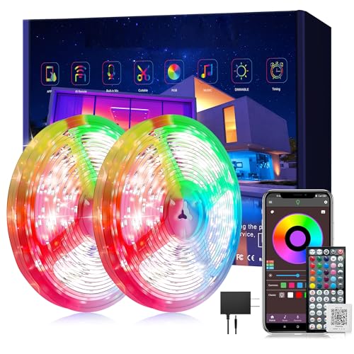 Ledagic Led Lights for Bedroom 250ft (2 Rolls of 125ft) Color Changing RGB Led Strip Lights with 60 Keys Remote and App Co...