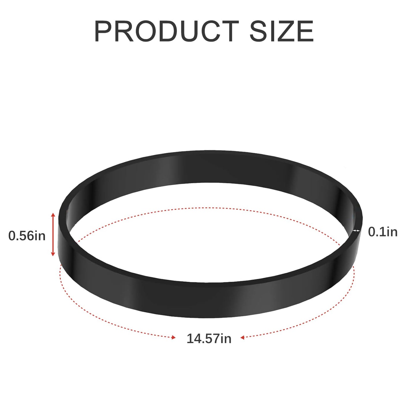 Vacuum Belts for Bissell 2191, 2191U, 2190, 1700, 1701, 1797, 2691, 2692, 1240, 12B1, 68C7, 3920 Series PowerForce Helix (Turbo) Vacuum Cleaner Replace Parts 2031093 (Pack of 2)