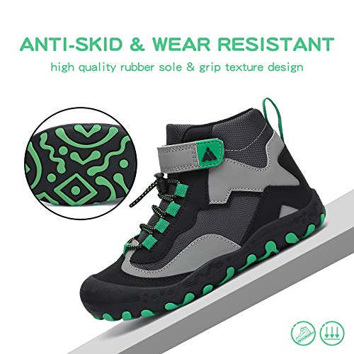 Mishansha Kids Water Resistant Hiking Boots, Boys Girls Anti Collision Anti-Skid Athletic Outdoor Adventure Trekking Shoes