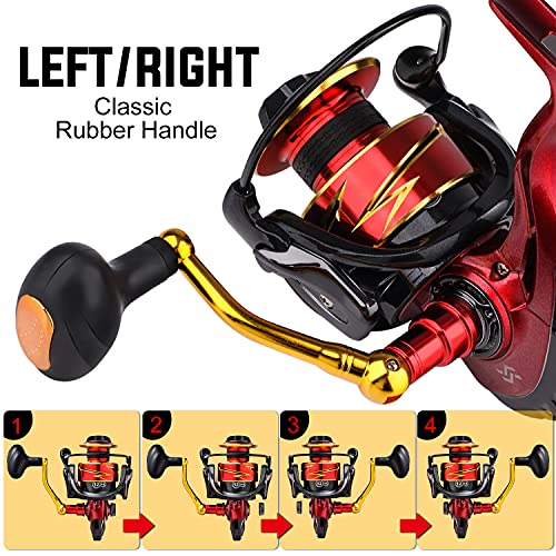 Sougayilang Spinning Reel, Lightweight Reels 12+1 Stainless BB Ultra Smooth Fishing Reel for Freshwater