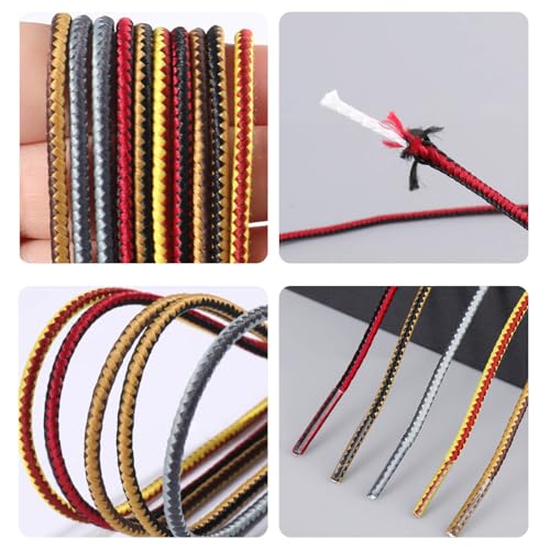 Round Thin Hiking Shoe Laces: 3mm Durable Shoelaces Replacement for Boots(1Pair)