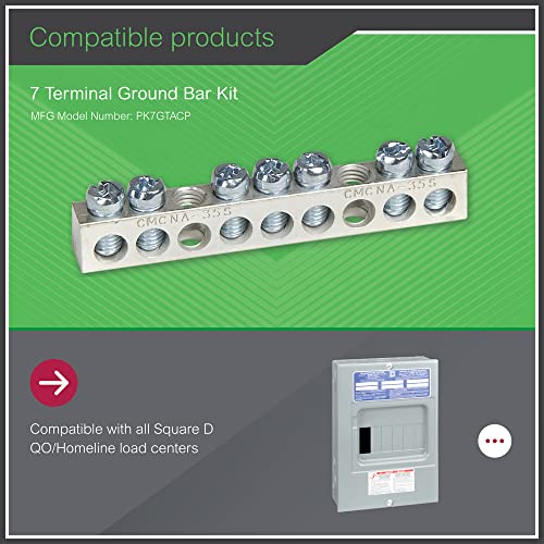Square D - PK7GTACP 7 Terminal Ground Bar Kit