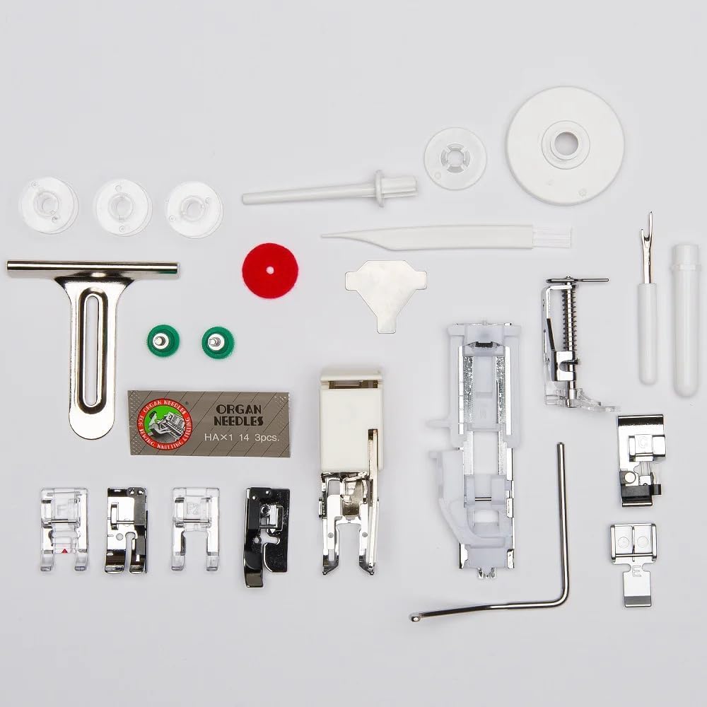 Elna Elnita ec60 Computerized All Around Sewing Machine for Sewing and Quilting with 60 Built-in Stitches, Thread Cutter, Needle Threader, and Locking Stitch Buttons for Home