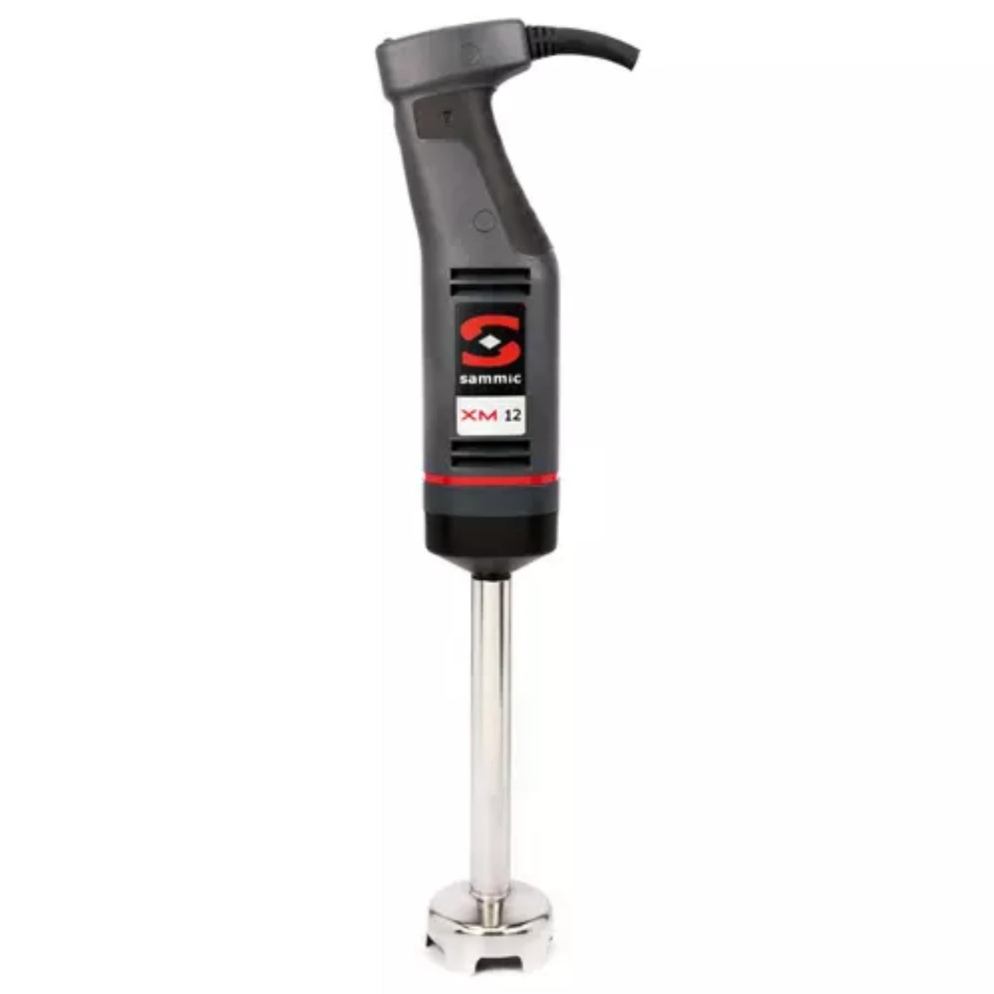 Sammic XM-12 Stick Immersion Blender, Handheld Commercial Food Blender, Variable Speed 1/3 HP Motor, 1,500–15,000 RPM, 10.6 Qt Capacity, 8-7/8" Removable Stainless Steel Shaft, Ergonomic Handle, 120V