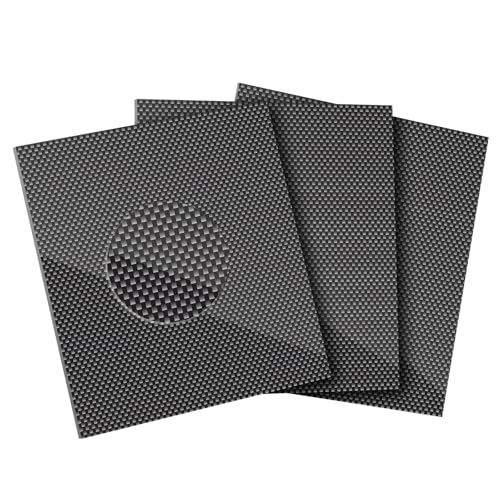 Rolcoassuns Carbon Fiber Sheet, 240×240 MM 0.5mm 1.0mm 1.5mm 2mm 2.5mm 3.0mm 4.0mm, 3K Full Carbon Fiber Board 100% Plain ...