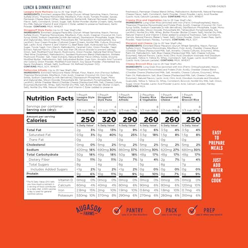 Lunch & Dinner Variety Kit Emergency Food Supply, 113 Servings, 25 Year Shelf Life - Dehydrated Meals, Survival Food Campi...