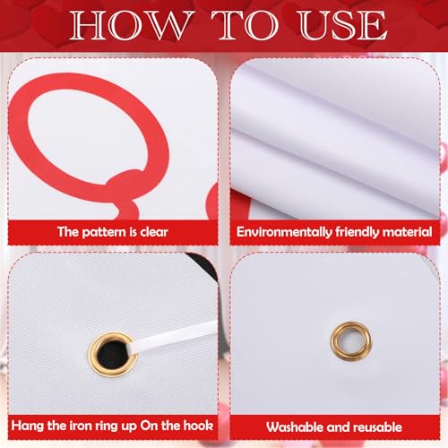 Aurelema 2m Large Valentine's Day Photo Booth Props Party Decoration Stand Poker Player Cards Backdrop Red Heart Cutout Va...