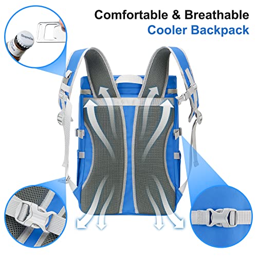 VKKZAAW Cooler Backpack,36Cans Backpack Cooler Insulated Leak Proof Waterproof Soft Sided Cooler Bag,Beach Camping Cooler,...