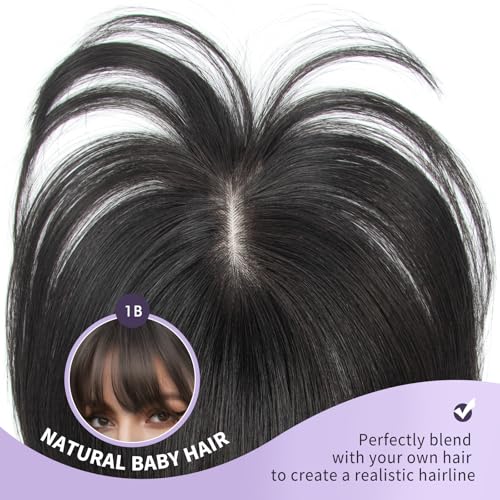 14 Inch Hair Topper for Women with Thinning Hair, Lightweight & Add Volume Hairpiece for White HairRoots Cover, Changing Hairstyle, Trendy and Comfortable Design