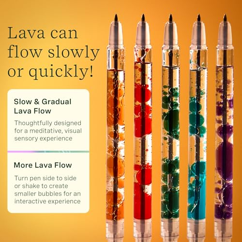 Lifelines Scented Lava Gel Pen Set, 5-Pack (Multi-Color) - 0.5mm Colored Gel Pens Infused with Scented Essential Oil Blend...