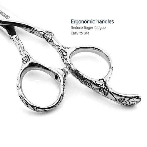 Hair Scissors Set 5.5 Inch Professional Hair Cutting Shears Haircut Scissors 5.75 Inch Thinning Shears 440C KINSARO
