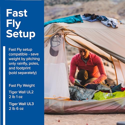 Big Agnes Tiger Wall UL Ultralight Bikepacking Tent with UV-Resistant Solution Dyed Fabric