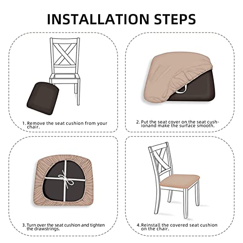 Cute Ghost Pumpkin-Shaped Candy Bucket Chair Seat Covers for Dining Room Stretch Chair Seat Covers Set of 2, Chair Seat Protector Cushion Slipcovers for Kitchen Restaurant Office