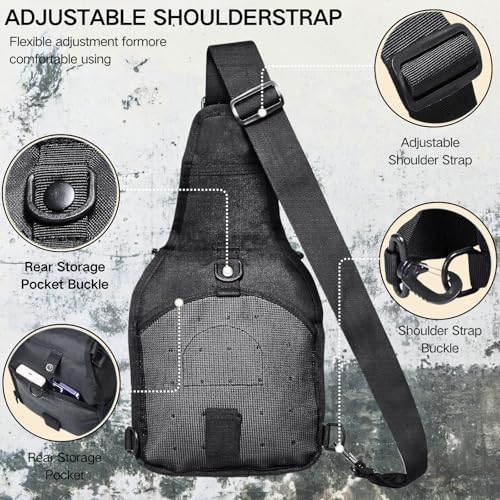 LBlanco Tactical Shoulder Sling Bag Small Outdoor Chest Pack Backpack for Men Traveling, Trekking, Camping, Sling Backpack