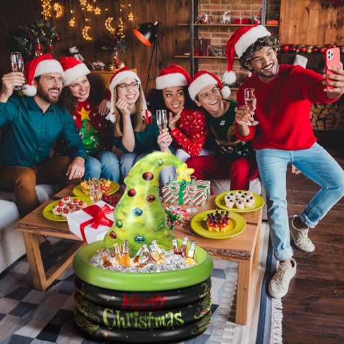 Bencailor Christmas Party Decoration Inflatable Lime Green Christmas Tree Cooler Blow up Pool Birthday Xmas Party Favor Su...