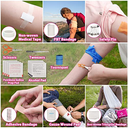 Emergency Survival Kit and First Aid Kit, Self Defense Kit Safety Kit, Survival Gear and Equipment with Tactical Molle Pou...