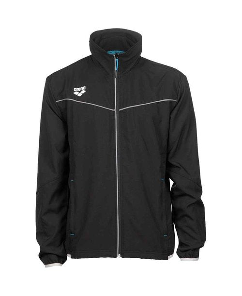 ARENA Unisex Team Sports Panel Front Full Zip Lightweight Athletic Active Workout Warmup Jacket for Men Women,BLACK