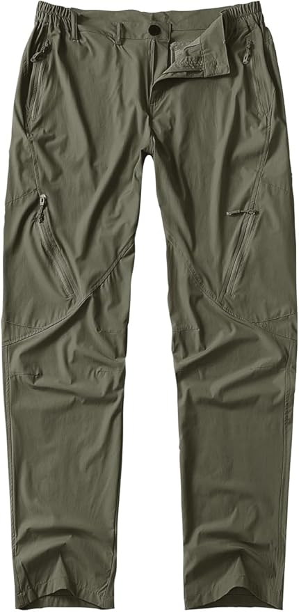 Postropaky Mens Hiking Quick Dry Lightweight Waterproof Fishing Pants Outdoor Travel Climbing Stretch Pants