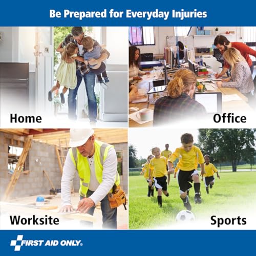 First Aid Only 91248 OSHA-Compliant First Aid Kit, All-Purpose 50-Person Emergency First Aid Kit for Business, Worksite, H...