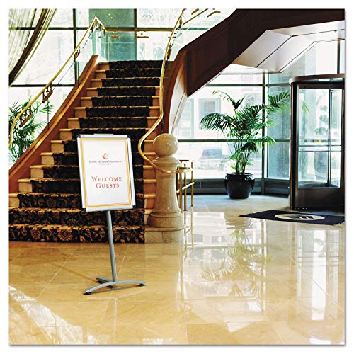 Quartet Improv Lobby Clip Frame Sign, 18 x 24 Inches, Aluminum Pedestal Base (LCF2418)