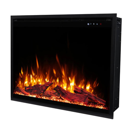 Touchstone Fireplug 33" Electric Fireplace Insert for Existing Masonry Fireplaces | 6 Flame & 13 Ember Colors | Alexa & WiFi Compatible | 1500W Heater