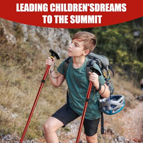 Elfzone Trekking Poles - Hiking Poles for Kids,Telescopic, Collapsible, Ultralight for Hiking