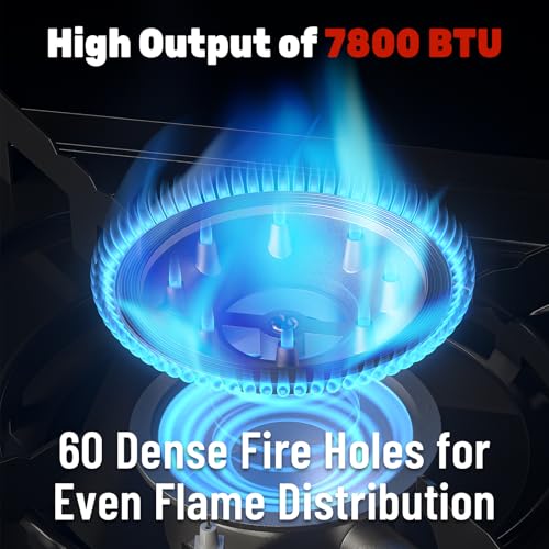 7800 BTU Dual Fuel Camp Stove, Butane or Propane Portable Stove for Camping, Lightweight Portable Camping Stove, Propane A...