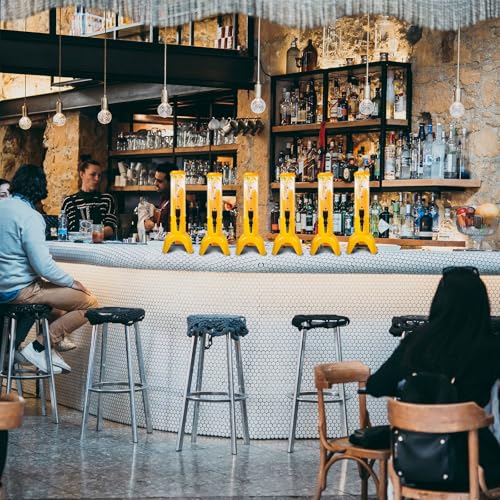 Domensi 6 Pcs Drink Tower Dispenser Mimosa Tower with Ice Tube and Bottomless Mimosa Lunch Beer Beverage Drink Tabletop Li...