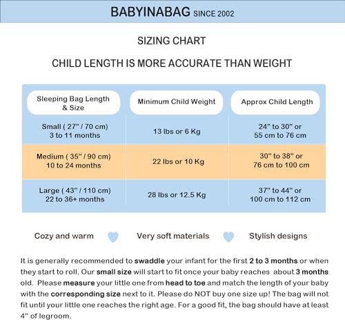 BABYINABAG Very Warm 2.5 Tog Quilted Winter Model Baby Sleep Bag or Sack, Plush Minky Dot for Infants and Toddlers