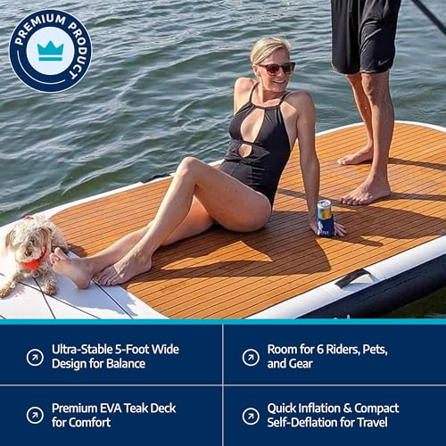 Multi Person Inflatable Paddle Board I Family Paddle Board I Giant Sup | Premium Multi Person Sup I Paradise Pad 12’x5’