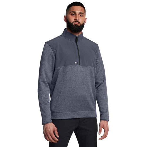 Under Armour Men's Drive Storm SweaterFleece Half Zip, (044) Downpour Gray / / White, Small