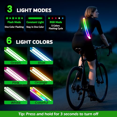 Reflective Sash Gear for Walking at Night,Flashing LED Reflective Belt Safety Lights for Walkers Night Dog Walking Biking ...