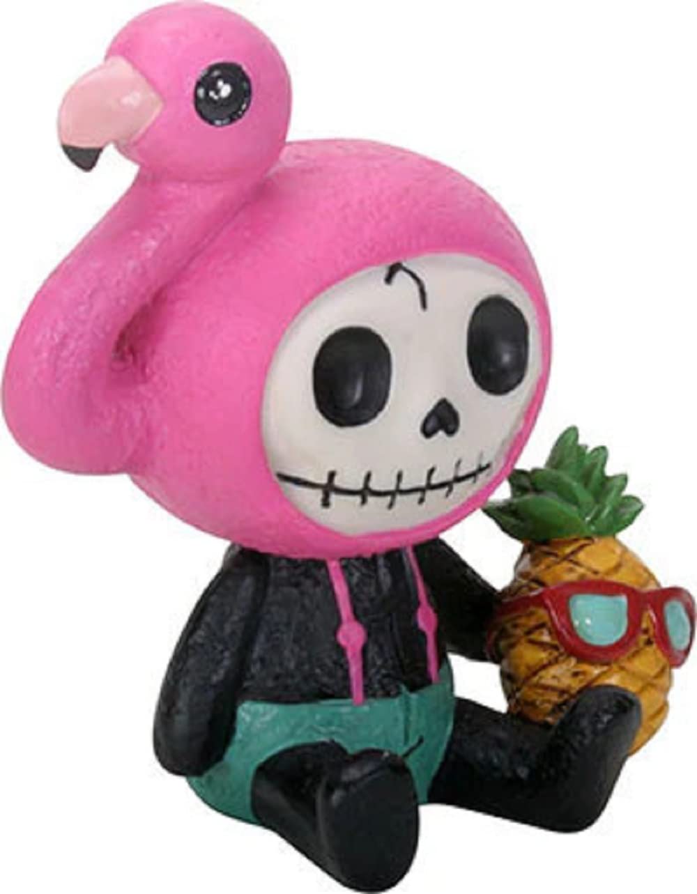 YTC Summit International Furrybones Flamingo Star Skeleton with Flamingo Head and Pineapple Figurine New