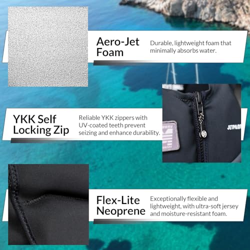 Jetpilot Unisex Adult Life Jacket, Shaun Murray Neoprene Life Vest, USCG and Transport Canada Approved PFD, Great for Padd...