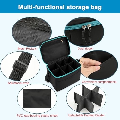Shinylin 1 lb Propane Tank Carry Bag with Padding Mini Fuel Cylinder Carry Bags Case for 6-Pack Propane Tanks 16 OZ with...