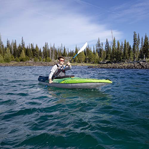 AQUAGLIDE Navarro 110 Convertible Inflatable Kayak with Drop Stitch Floor, Green