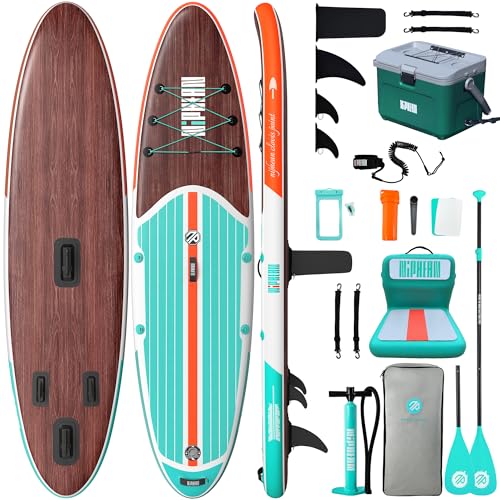 Niphean Paddle Board with Seat, 10’6’’ Inflatable Paddleboard & 4-Layer Insulated Paddle Board Cooler Box