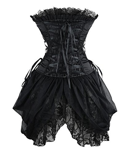 Charmian Women's Sexy Corset Bustier Dress Gothic Victorian Cosplay Party Outfit