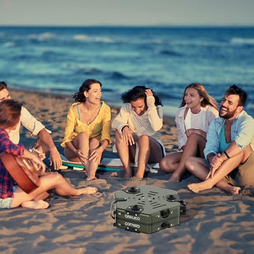Cofiyard Propane 2-Burner Camping Stove with Carrying Bag and Gas Stove Pressure Regulator, Camping Essentials Folding Cam...