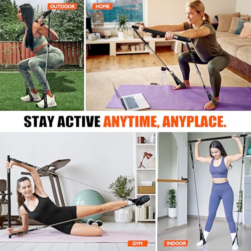 KUTIZE Pilates Bar Kit with Resistance Bands, Pilates Equipment, Multifunctional Pilates Bar for Women & Men, Pilates kit ...