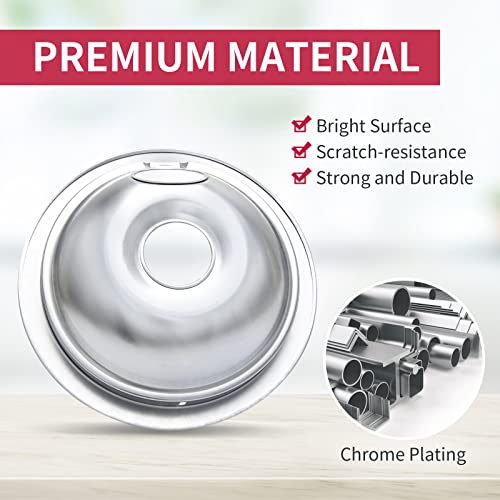 COZZIVITA 316048413 and 316048414 Stove Burner Drip Pans for Electric Stove Top - Perfectly Fit Frigidaire Kenmore Electri...