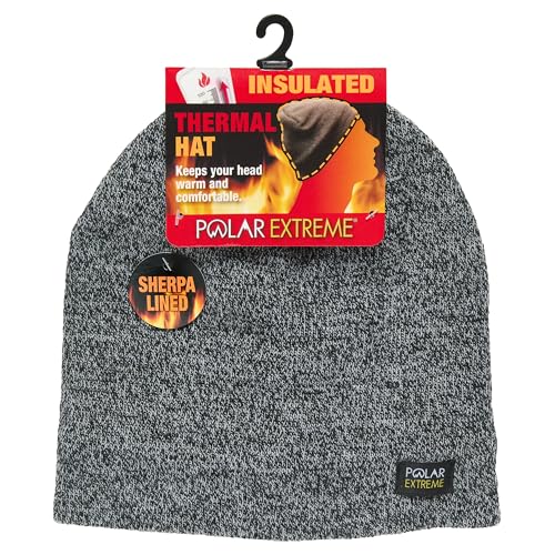 Polar Extreme Men's Sherpa-Lined Knit Winter Hat – Warm, Gift for Dad, Cold Weather