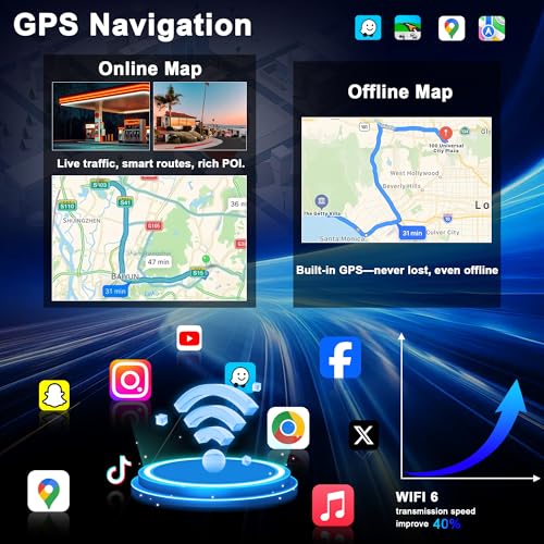 Android 15 Car Radio for Toyota RAV4 2013-2018: 10.1'' 4GB+64GB Car Stereo Upgrade Wireless CarPlay & Android Auto with Wi...