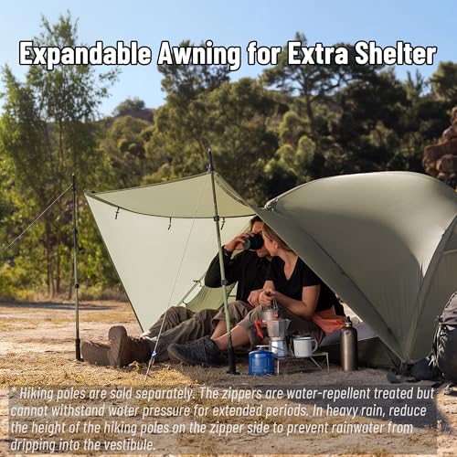 Naturehike 2025 Mongar Pro Camping Tent, 1-3 Person Ultralight Backpacking Tent, 20D Nylon 3 Season Waterproof Mongar 2 Pe...