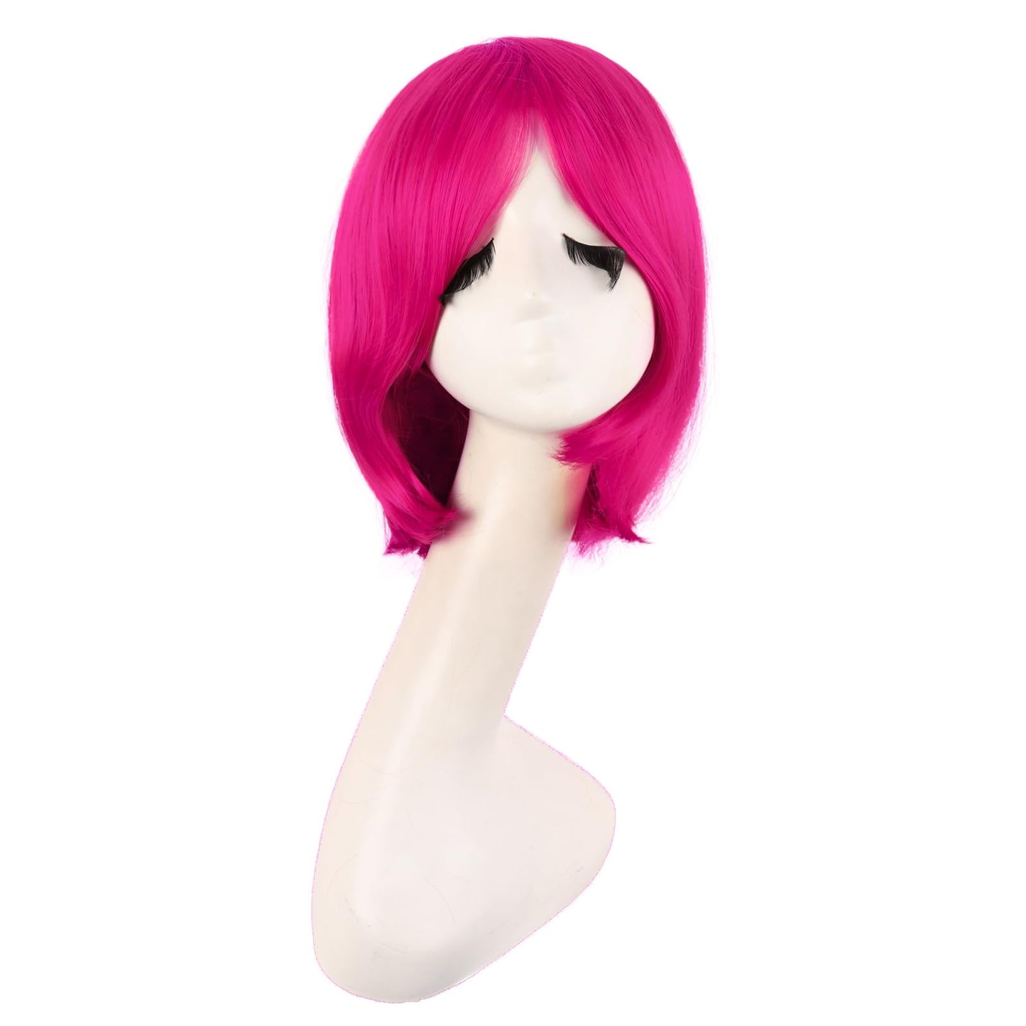 MapofBeauty 12 Inch/30 cm Fashion Unisex Short Straight Beauty Wig (Hot Pink)
