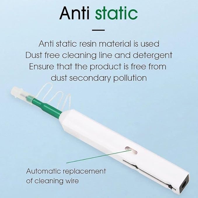 Fiber Cleaner,5PCS Fiber Optic Cleaner Pen for 2.5mm Ferrules SC,FC,ST,SC/APC and FC/APC,800+ Clean Times