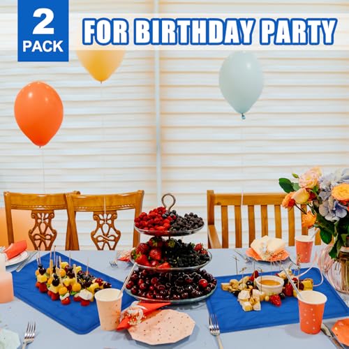 Reallnaive 2 Pcs Reusable Freezable Ice Mat for Buffet Table Chilled Serving Tray Party 19.69 x 15.75 Inches Charcuterie C...