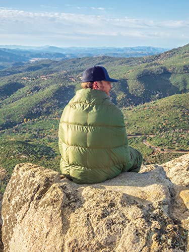 Get Out Gear Down Camping Blanket - Puffy, Packable, Lightweight and Warm | Ideal for Outdoors, Travel, Stadium, Festival...
