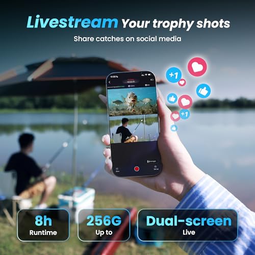 【2026 Upgrade Version】 Canfish CF1 Underwater Fishing Camera,1080P Full HD Portable Video Fish Finder,APP Remote Control R...