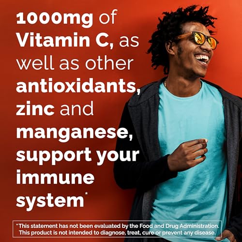 Emergen-C Zero Sugar 1000 mg Vitamin C Powder for Daily Immune Support Caffeine Free Vitamin C Supplements with Zinc and M...
